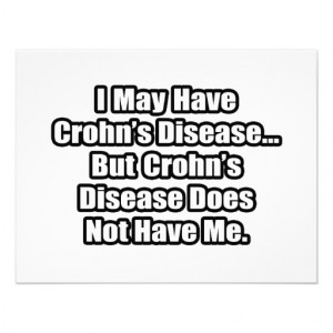 Crohn's Disease Quote Announcement from Zazzle.com