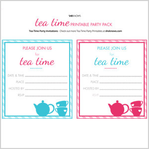 Mother's Day tea party printable pack