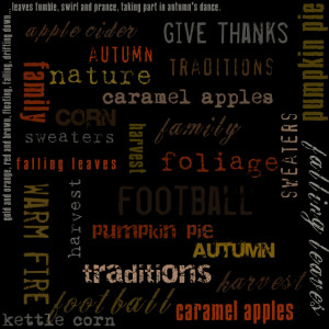 Fall Words Overlay Picture