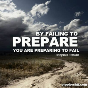 By Failing To Prepare, You Are Preparing To Fail...