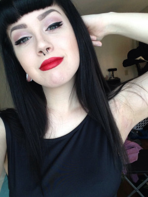 eyebrows and lipstick on fleek