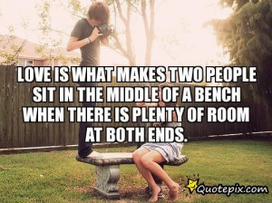 ... In The Middle Of A Bench When There Is Plenty Of Room At Both Ends