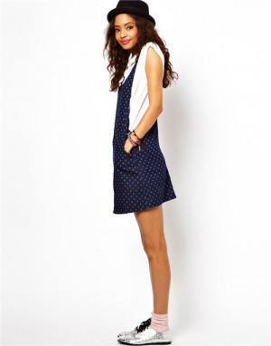 Pinafore Dress Denim pinafore dress in