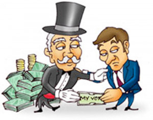 Image of lobbying contributor and receiving politician