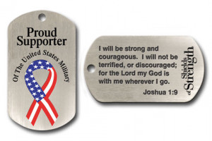 Proud Supporter of the U.S. Military Dog Tag Necklace