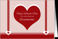 Happy Valentine’s Day for Grandmother ~ Red and White Hearts card ...