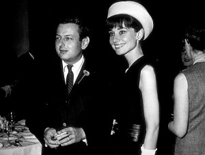 33-75 Audrey Hepburn and Andre Previn at a studio party honoring the ...