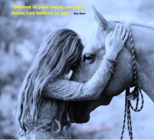 The beautiful Darby Frank and a Ray Hunt quote.