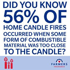 Keep candles at least 12 inches from anything that can burn. In case ...