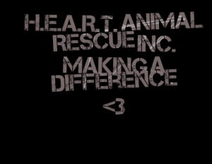 Quotes Picture: heart animal rescue inc making a difference