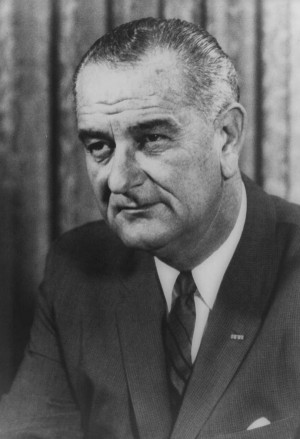 Lyndon B. Johnson. White House photograph. Public domain.