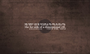 ... Ryan, CastleOh yes. It was time to make a Detective Ryan quote. He’s