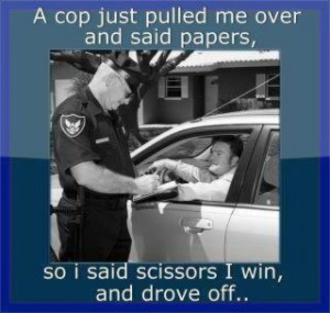 Cop Paper Scissors Game