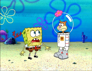 Sandy, SpongeBob, and the Worm