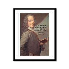 French Philosopher: Voltaire Framed Panel Print