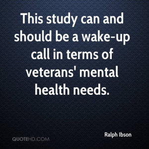 This study can and should be a wake-up call in terms of veterans ...