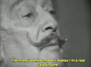 film quote Black and White Typography salvador dali famous artist ...