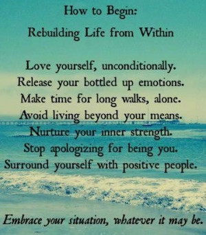 Various quotes via Rebuilding Life From Within on Facebook