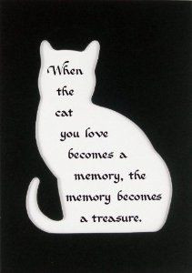 Cat Memory Treasure Memorial Wall Decor Poem Pet Saying - http://www ...