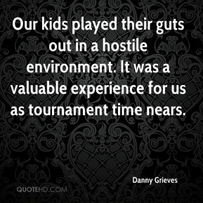 Our kids played their guts out in a hostile environment. It was a ...