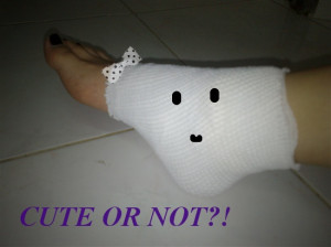 ankle, bandage, cute, foot, sprain