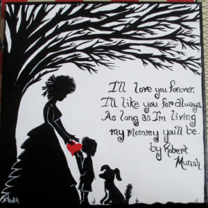 Mother and Son Hand Painted Canvas with Quote 