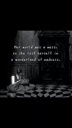Lost herself in wonderland