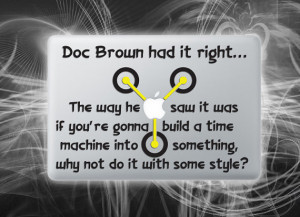 flux capacitor vinyl decal Doc Brown quote sticker for macbook