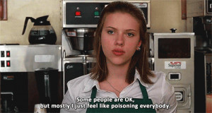 Scarlett Johanson Poison Co Workers Hate Work Job Monday's GIF Funny ...