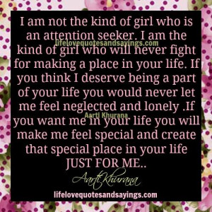 Attention Seeker Quotes I am not an attention seeker