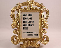 GOLD Framed Quote MICHAEL SCOTT The Office home decor gift dorm office ...
