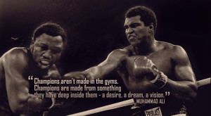 Sports - Boxing Muhammad Ali Champions Punch Knock Out Quote Wallpaper