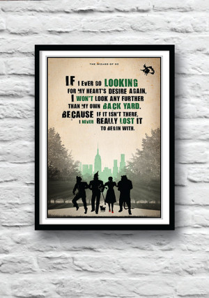 The Wizard of Oz, Poster, Movie quote, Inspirational print, Wall decor ...
