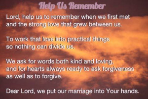 ... prayer to help fill your relationship with love and God's warmth