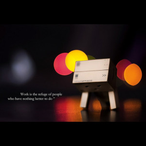 pink, quotes, robot, work, yellow