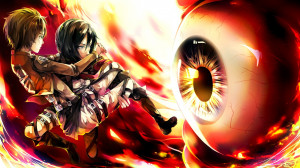 Anime - Attack On Titan Eren Yeager Mikasa Ackerman Wallpaper