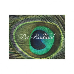 Inspirational Quote with Peacock Feather Stretched Canvas Prints # ...