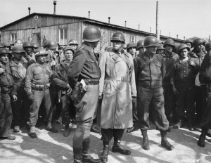 General Patton and General Bradley tour a Nazi Concentration Camp