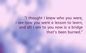 Christina aguilera i thought i knew who you were quote