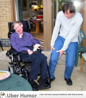 Stephen Hawking running over Jim Carrey with his wheelchair