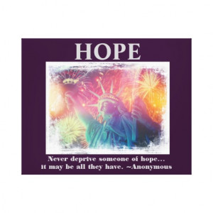 HOPE Motivational Quote Canvas Art Gallery Wrapped Canvas