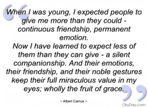 when i was young albert camus