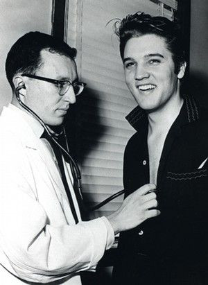 Elvis Presley at Kennedy Veterans Hospital on Getwell Jan. 4, 1957 ...