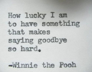 WINNIE THE POOH Quote Winnie the Pooh Goodbye quote Typed on ...
