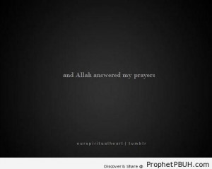 Allah Answered - Islamic Quotes About Dua ← Prev Next →