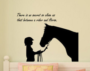 wall quote sticker wall words horse and rider girls room decal teen ...
