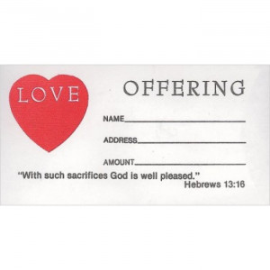 Pastor Love Offering Envelopes