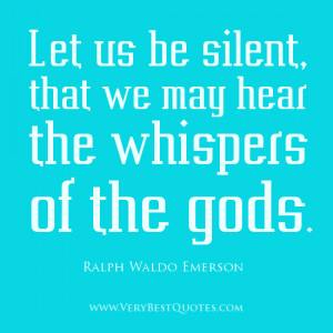 Ralph Waldo Emerson quotes about silence