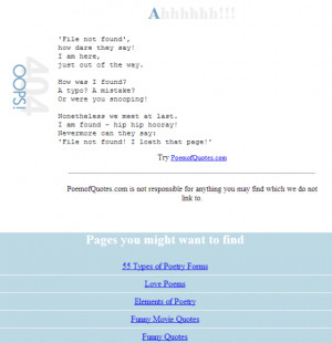 PoemOfQuotes Example Of Custom 404 Error Page (image credit ...
