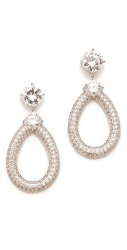 Kenneth Jay Lane Pave Door Knocker Earrings